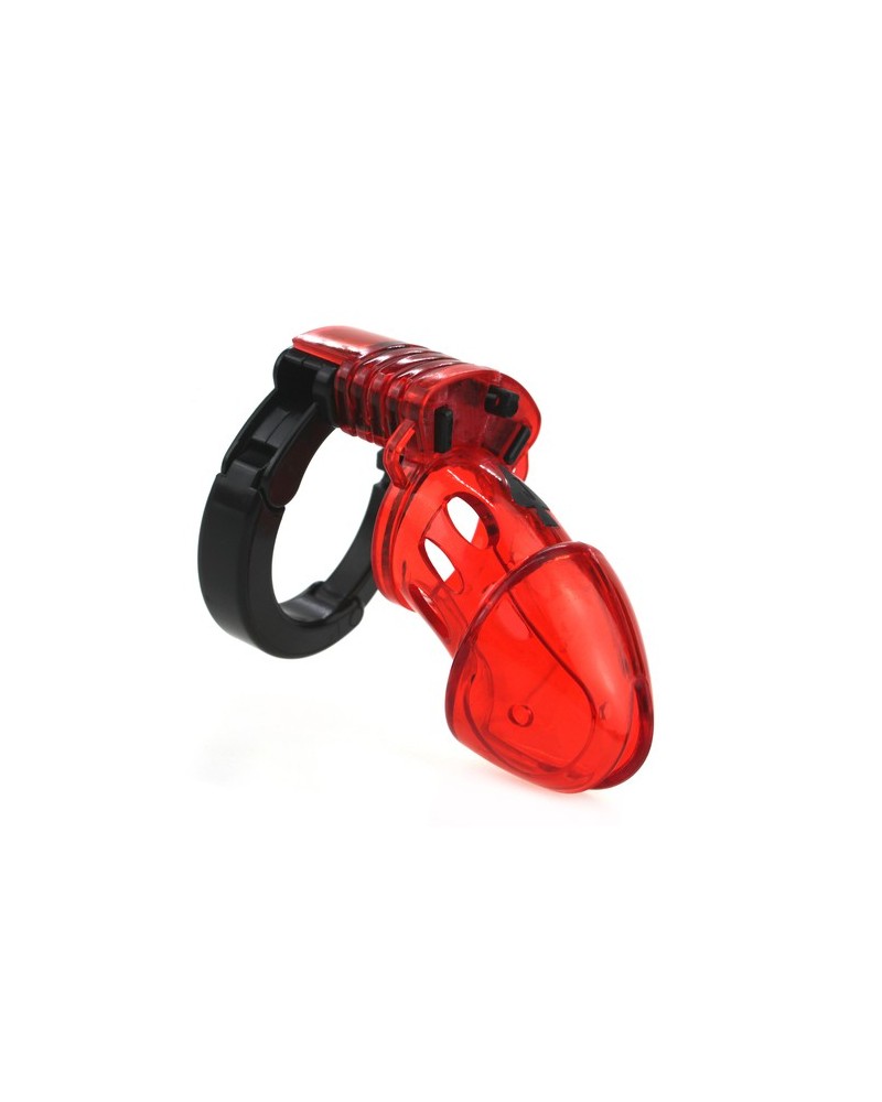 Cage de chasteté ajustable 10 x 3.5cm Rouge