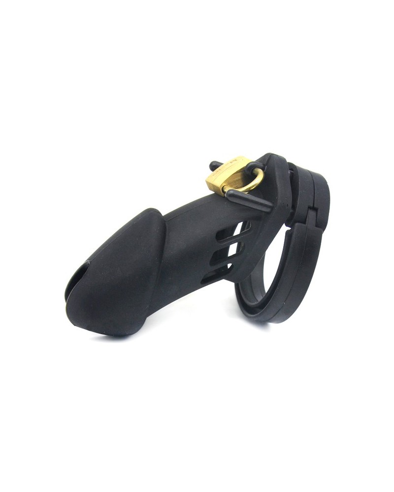 Cage de chasteté Silicone Bran 9 x 3cm Noire Cage de chasteté Silicone Bran 9 x 3cm Noire
