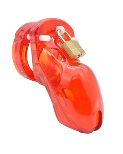 Cage de chasteté locky 8 x 3.3 cm Rouge