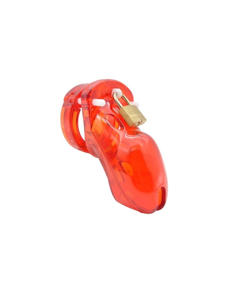 Cage de chasteté locky 8 x 3.3 cm Rouge