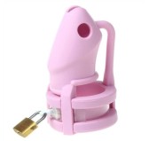 Cage de chasteté silicone Birdlocked 11 x 3.2 cm Rose