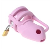 Cage de chasteté silicone Birdlocked 11 x 3.2 cm Rose