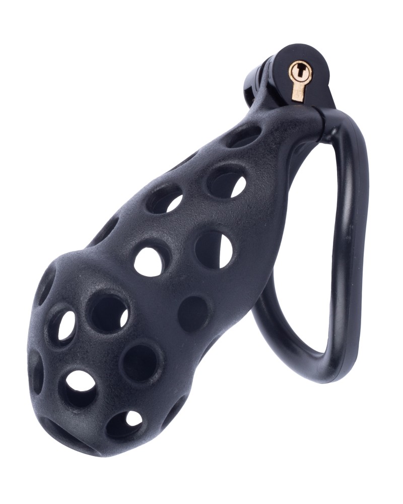 Cage de chasteté Dotty XL 10 x 4cm Noire