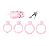 Cage de chasteté Dotty XL 10 x 4cm Rose