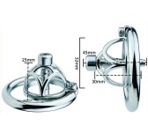 Cage de chasteté en métal avec Plug d'urètre Hexy 3 x 3.3cm Cage de chasteté en métal avec Plug d'urètre Hexy 3 x 3.3cm