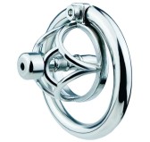 Cage de chasteté en métal avec Plug d'urètre Hexy 3 x 3.3cm