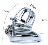 Cage de chasteté en métal Doble Pik 6.5 x 3.5cm Cage de chasteté en métal Doble Pik 6.5 x 3.5cm
