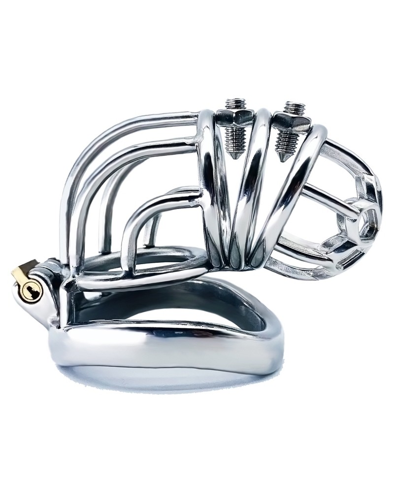 Cage de chasteté en métal Foldy 12 x 3.5cm Cage de chasteté en métal Foldy 12 x 3.5cm