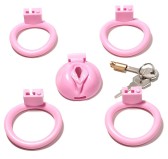 Cage de chasteté Sissy 4 x 3.7cm Rose