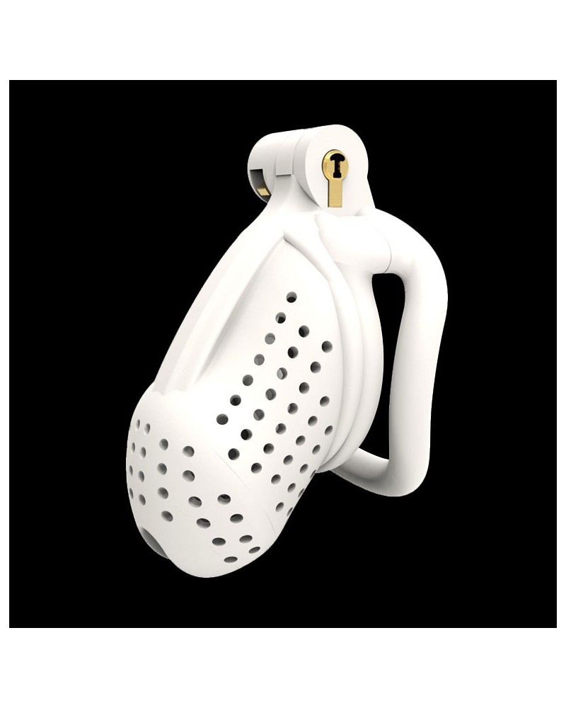 Cage de chasteté Dottia 8.5 x 3.5cm Blanc