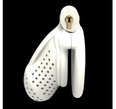 Cage de chasteté Dottia 8.5 x 3.5cm Blanc