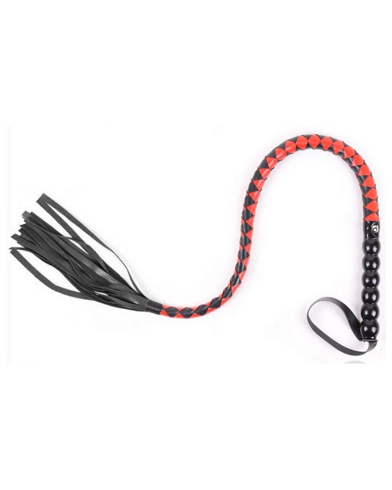 Fouet Snake Joker 80cm Noir-Rouge