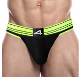 Jockstrap Rugby Noir-Jaune Neon