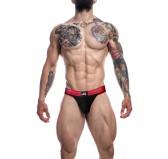 Jockstrap Rugby Noir-Rose neon