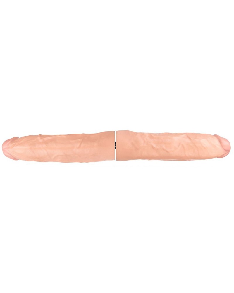 Double Gode DeepR Veiny - 2 x 28.5 cm - Largeur de 5.8 à 7.3 cm - Flesh