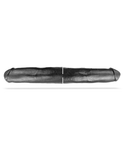 Double gode DeepR Trunk - 2 x 33cm - Largeur 8.3cm Noir