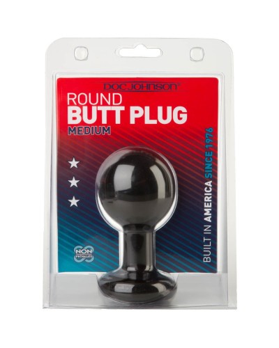 Plug Anal Round 10 x 6 cm Noir