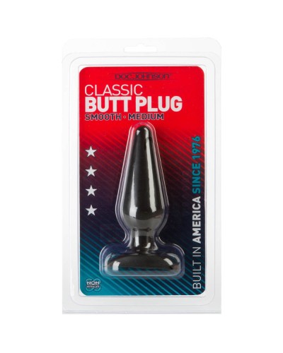 Butt Plug Smooth 12 x 3.8 cm Noir