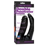 Gode Double Pénétration Vac-U-Lock 14 x 7.5 cm Noir