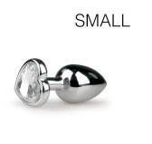 Plug bijou Argent en coeur - SMALL 6.3 x 2.6 cm
