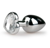 Plug bijou Argent en coeur - SMALL 6.3 x 2.6 cm Plug bijou Argent en coeur - SMALL 6.3 x 2.6 cm
