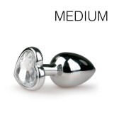 Plug bijou Argent en coeur - MEDIUM 7.1 x 3.2 cm Plug bijou Argent en coeur - MEDIUM 7.1 x 3.2 cm
