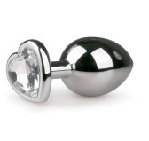 Plug bijou Argent en coeur - MEDIUM 7.1 x 3.2 cm Plug bijou Argent en coeur - MEDIUM 7.1 x 3.2 cm