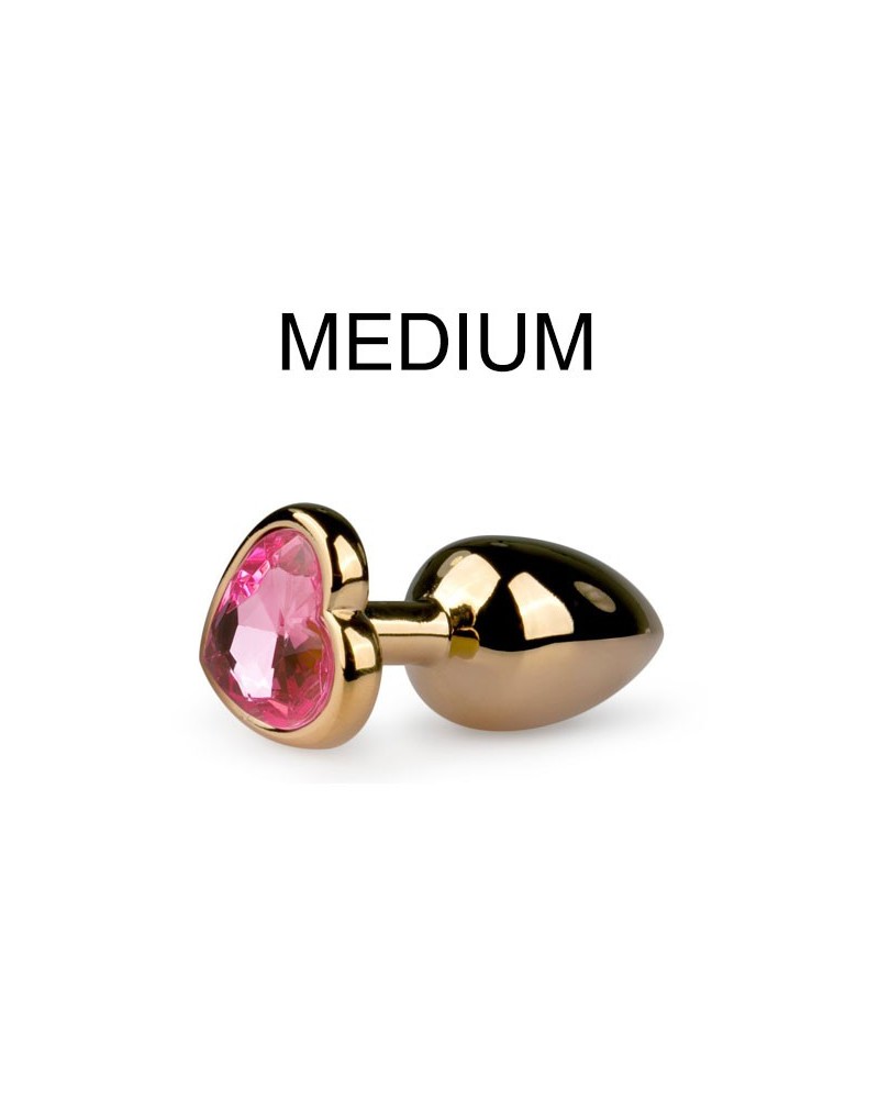 Plug bijou Or en coeur - Medium 7.5 x 3.4 cm Plug bijou Or en coeur - Medium 7.5 x 3.4 cm