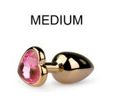 Plug bijou Or en coeur - Medium 7.5 x 3.4 cm Plug bijou Or en coeur - Medium 7.5 x 3.4 cm