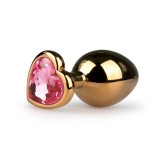 Plug bijou Or en coeur - Medium 7.5 x 3.4 cm Plug bijou Or en coeur - Medium 7.5 x 3.4 cm
