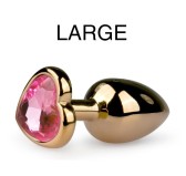 Plug bijou Or en coeur - LARGE 8.2 x 3.8 cm Plug bijou Or en coeur - LARGE 8.2 x 3.8 cm
