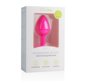 Plug Bijou Diamond Rose 6 x 2.7cm