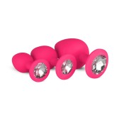 Lot de 3 plugs Bijou Diamond Roses Lot de 3 plugs Bijou Diamond Roses