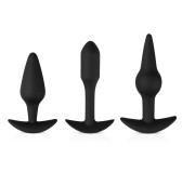 Kit de 3 plugs Pleasure Noirs Kit de 3 plugs Pleasure Noirs