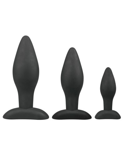 Kit de 3 plugs silicone Rocket Noirs