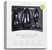 Kit de 3 plugs silicone Rocket Noirs