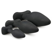 Kit de 3 plugs silicone Rocket Noirs