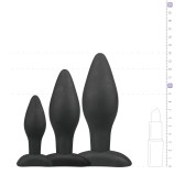 Kit de 3 plugs silicone Rocket Noirs