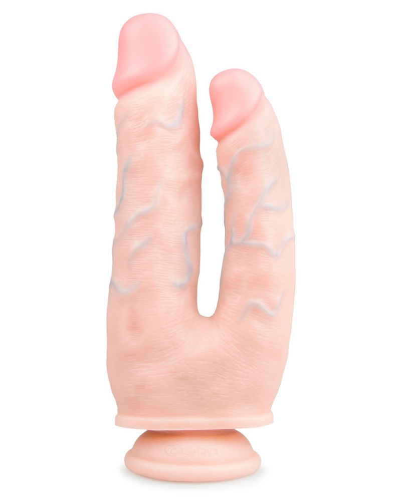 Dougle gode avec ventouse 17 x 4.5cm Chair Dougle gode avec ventouse 17 x 4.5cm Chair