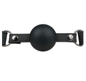 Baillon Boule en silicone Noir Baillon Boule en silicone Noir