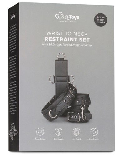 Collier et menottes Restraint Set Simili