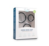 Pack 3 cockrings Silicone Noir Pack 3 cockrings Silicone Noir