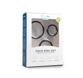 Pack 3 cockrings Silicone Noir