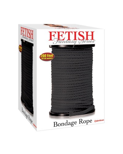 Corde Bondage 7mm x 61 mètres Noir
