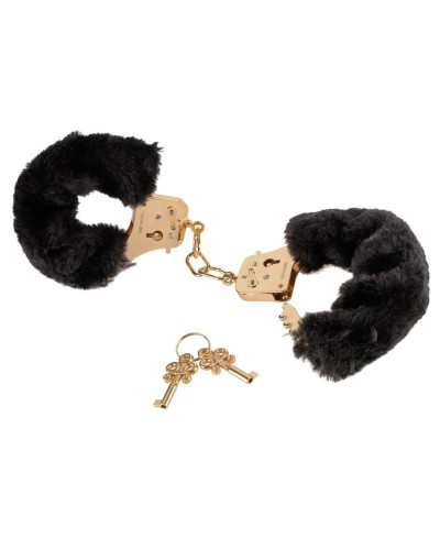 Menottes Gold Furry Noires