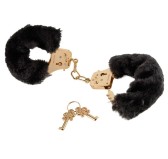 Menottes Gold Furry Noires