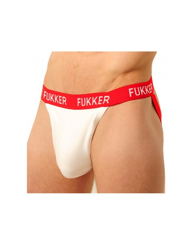 Jockstrap Fukker Blanc et Rouge