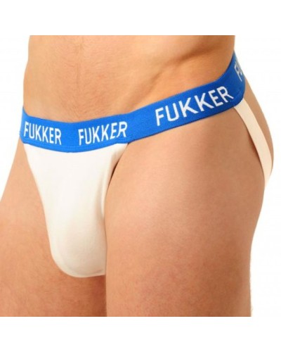 Jockstrap Fukker Blanc et bleu