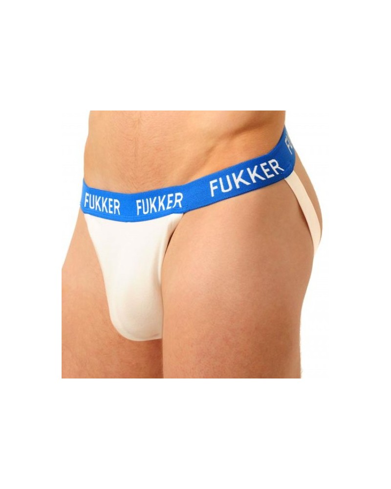 Jockstrap Fukker Blanc et bleu