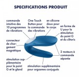 Vibro Partner Whale 6 x 2.3 cm Bleu Vibro Partner Whale 6 x 2.3 cm Bleu
